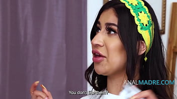 Stepdaughter offers her teen ass to stepdad for father's day surprise