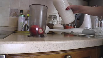 Redhead with big tits gives hot closeups