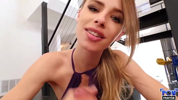 Pov jillian janson took her time blowing & stroking miles long's dick