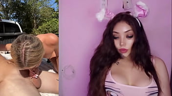 Pequeña rubia recibiendo su primer cogida por el culo