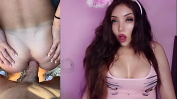 Pequeña rubia recibiendo su primer cogida por el culo