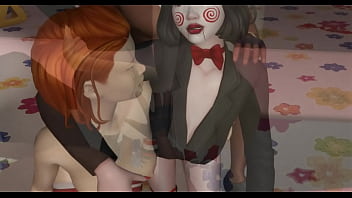 Horror villains banged by bbc with chucky x megan the doll x saw jigsaw x annabelle the doll Horror villains banged by bbc with chucky x megan the doll x saw jigsaw x annabelle the doll