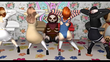 Horror villains banged by bbc with chucky x megan the doll x saw jigsaw x annabelle the doll