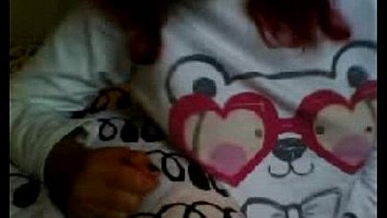 Hot redhead showing big breasts