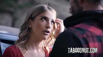 Blonde hitchhiker outdoor sex with a stranger