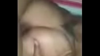 Nut all over her face