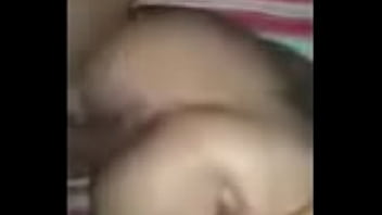 Nut all over her face