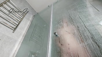 Fluffy pussy takes a shower