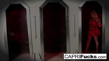 Brunette babe gets nude