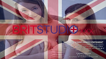 Gorgeous british blonde with fake tits masturbating