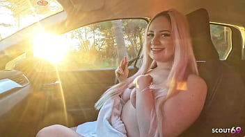 German curvy girl pick up and seduce to anal and dp pov amateur fuck by old guy at the beach