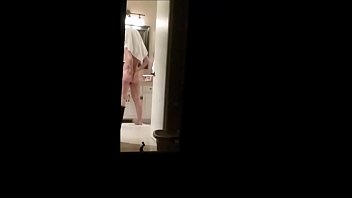 Sexy wife spied in bathroom