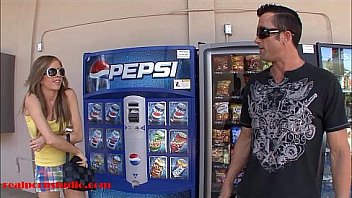 Sexy skinny porn fan girl gets big white cock in first porno