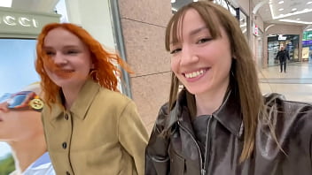 Making out in dressing room with hot redhead lesbian public sex