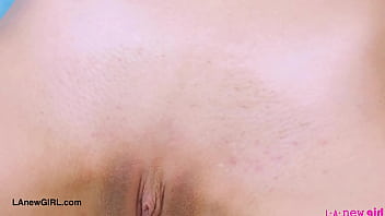 Naturally beautiful brunette naked close up