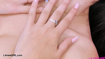 Naturally beautiful brunette naked close up