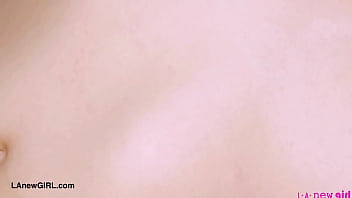 Naturally beautiful brunette naked close up