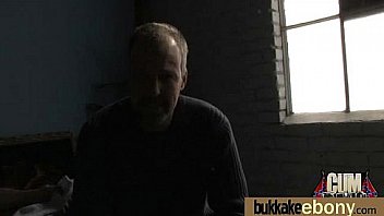 Ebony girl gang banged and covered in cum 6