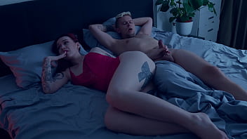 Step mom gets super wild and rides me hard in our shared hotel bed