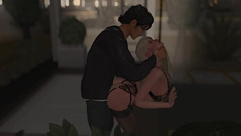 Quickie public sex in the garage 3d hentai