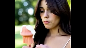 Wednesday addams eating mushroom popsicle