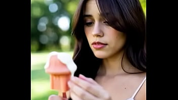 Wednesday addams eating mushroom popsicle