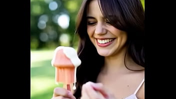 Wednesday addams eating mushroom popsicle