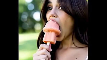 Wednesday addams eating mushroom popsicle