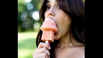 Wednesday addams eating mushroom popsicle