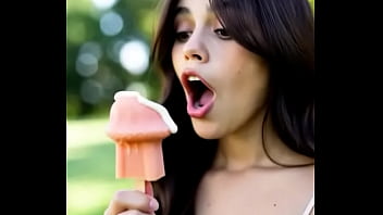 Wednesday addams eating mushroom popsicle