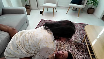 Bbc fucked arab milf with cumming on her ass