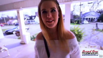 Blonde curvy cutie stacie gets her twat fingered and sucks a big cock