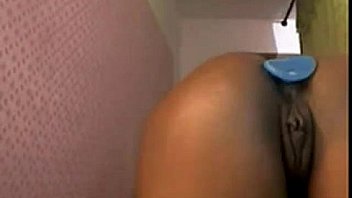 Black babe stick toys on web camera