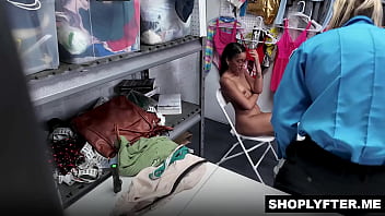 Pervert officer bends claire black over his desk and fucks her pussy