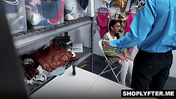 Pervert officer bends claire black over his desk and fucks her pussy