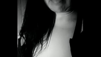 Becks dribbles on her hard nipple