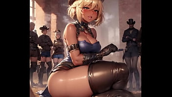 ガーターベルトストッキング金髪娘工場戦場