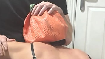 As promised polish perfection full pumpkin mask sucking dick like a champion she took a little warming up but before