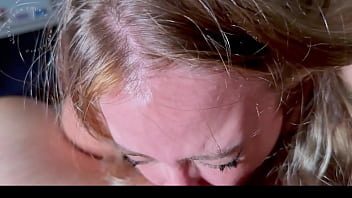 Hot blonde stepsister loves to make a deepthroat