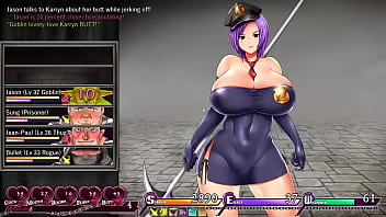 Busty guard must keep the peace