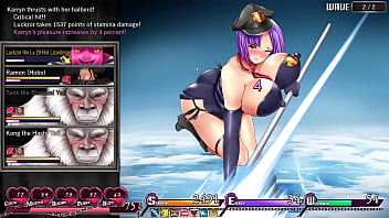 Busty guard must keep the peace