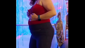 Wife dresses for work strips and plays with her cunt