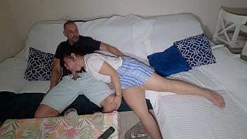 Stepmom helps stepson empty his balls and he cums inside her hairy pussy Stepmom helps stepson empty his balls and he cums inside her hairy pussy