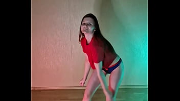 Studying hip hop dancing in panties