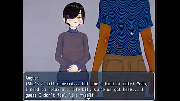 Brunette brought into back room and gives head to backup dancer; gets naked for boyfriend's best friend