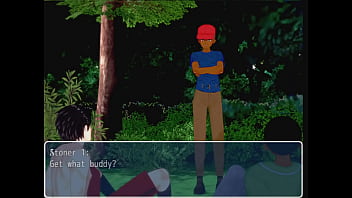 Brunette brought into back room and gives head to backup dancer; gets naked for boyfriend's best friend