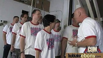 First time ebony with a group of white dicks 3
