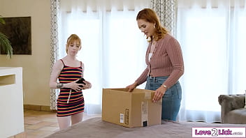 After bringing up memories petite teen stepdaughter madi collins gives her busty stepmom siri dahl a sexual tension turn into a kiss and more