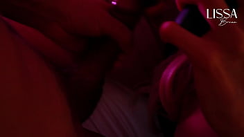 Unfaithful slut hotwife talks to her cuckold boyfriend on the phone while giving blowjob to her lover until she drinks his cum