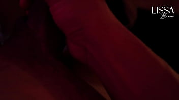 Unfaithful slut hotwife talks to her cuckold boyfriend on the phone while giving blowjob to her lover until she drinks his cum